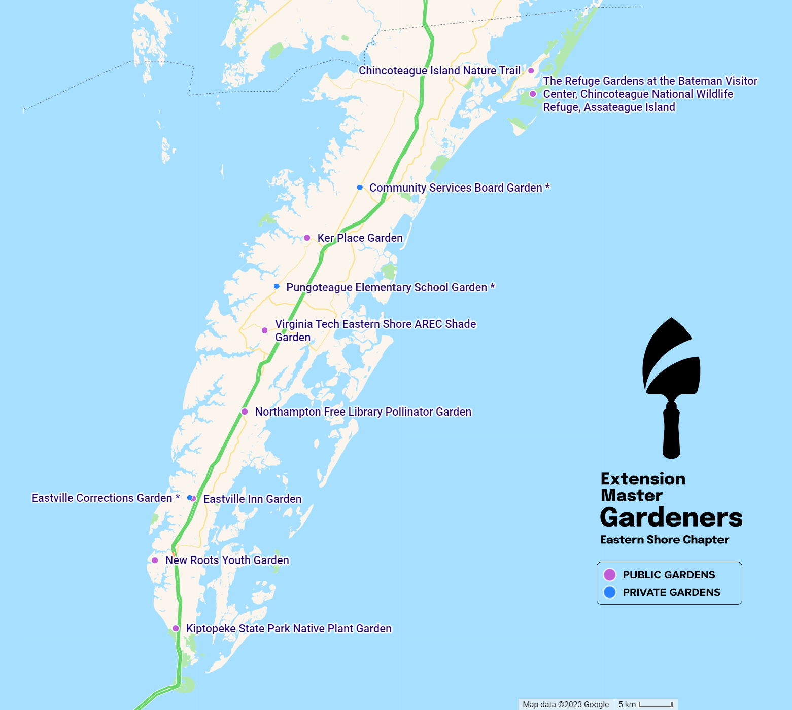 ESVG Gardens Map