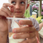 Pictures from the July 18 Garden Club event at New Roots. 4H director from the Northampton Extension Office, Erin Morgan, prepared smoothies and parfaits using fruits and vegetables from the garden.